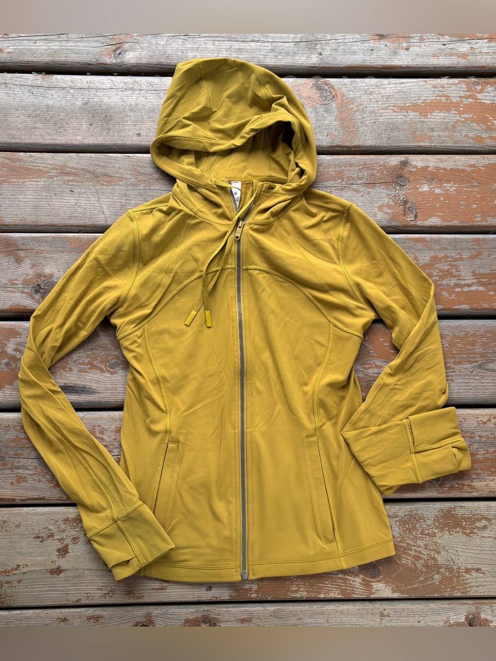Lululemon Mustard Define Hooded Full Zip Sweater/Jacket- Size 10